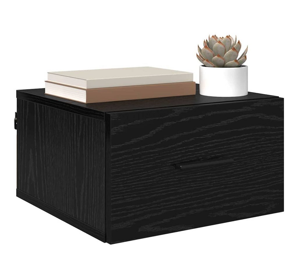 vidaXL Nachttisch Nachttisch Schwarz Eichen-Optik 35 x 35 x 20 cm Holzwerkstoff (1-St) – Bild 3 von 5