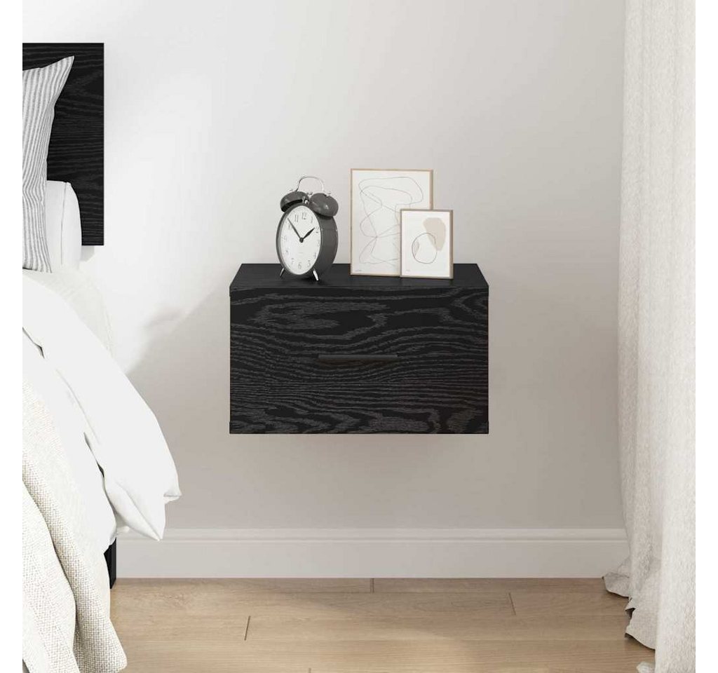 vidaXL Nachttisch Nachttisch Schwarz Eichen-Optik 35 x 35 x 20 cm Holzwerkstoff (1-St) – Bild 4 von 5