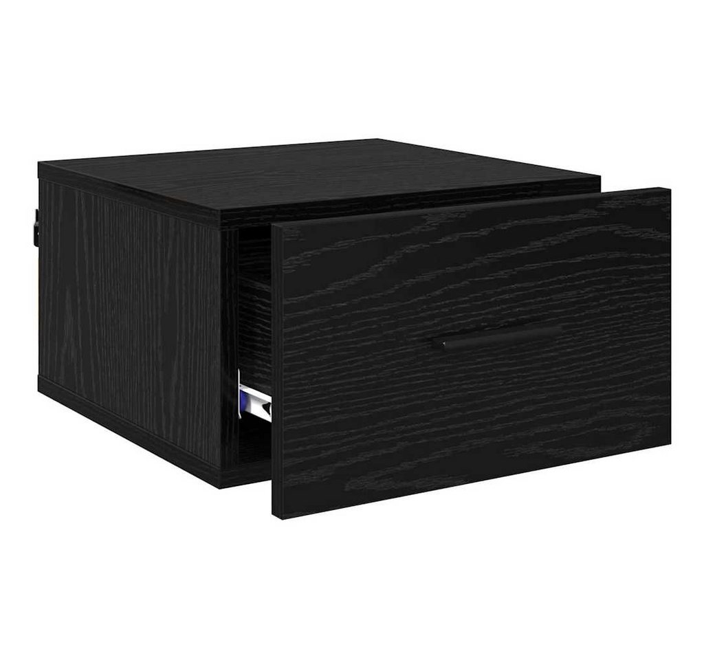 vidaXL Nachttisch Nachttisch Schwarz Eichen-Optik 35 x 35 x 20 cm Holzwerkstoff (1-St) – Bild 5 von 5