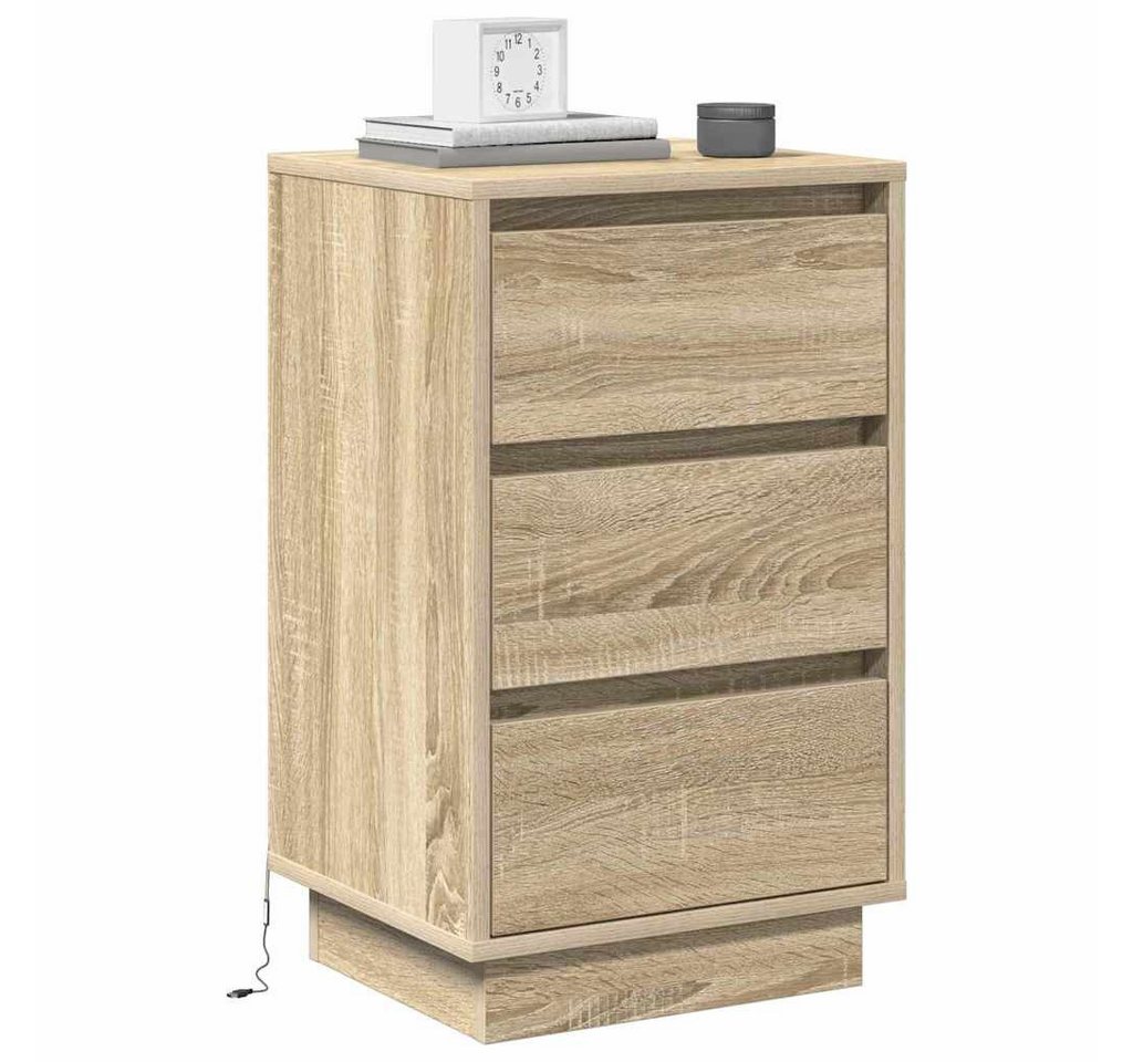 vidaXL Nachttisch Nachttisch Sonoma-Eiche 39 x 34,5 x 65 cm Holzwerkstoff (1-St) – Bild 3 von 5