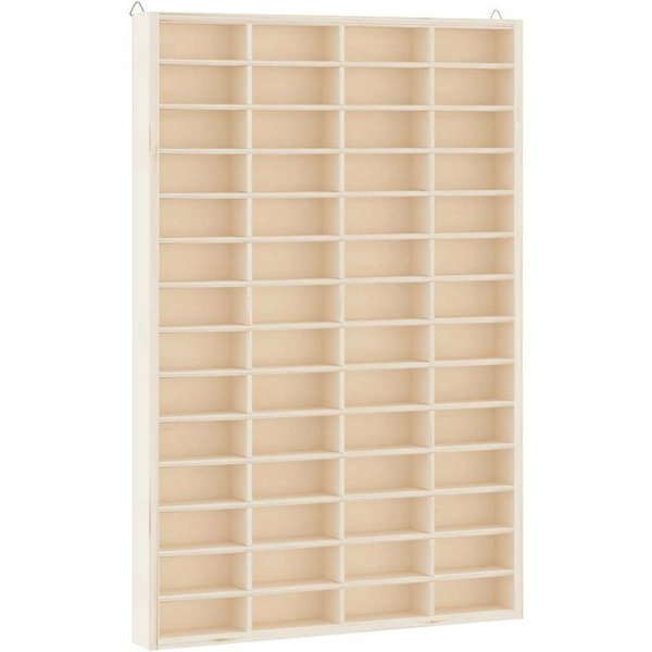 vidaXL Regal Sammlervitrine aus Holz mit 56 Fächern 40 x 4,5 x 60 cm, 1-tlg.