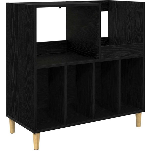 vidaXL Schranksystem Plattenspieler Stand Schwarz Eichen-Optik 82 x 39,5 x 82,5 cm (1-St)