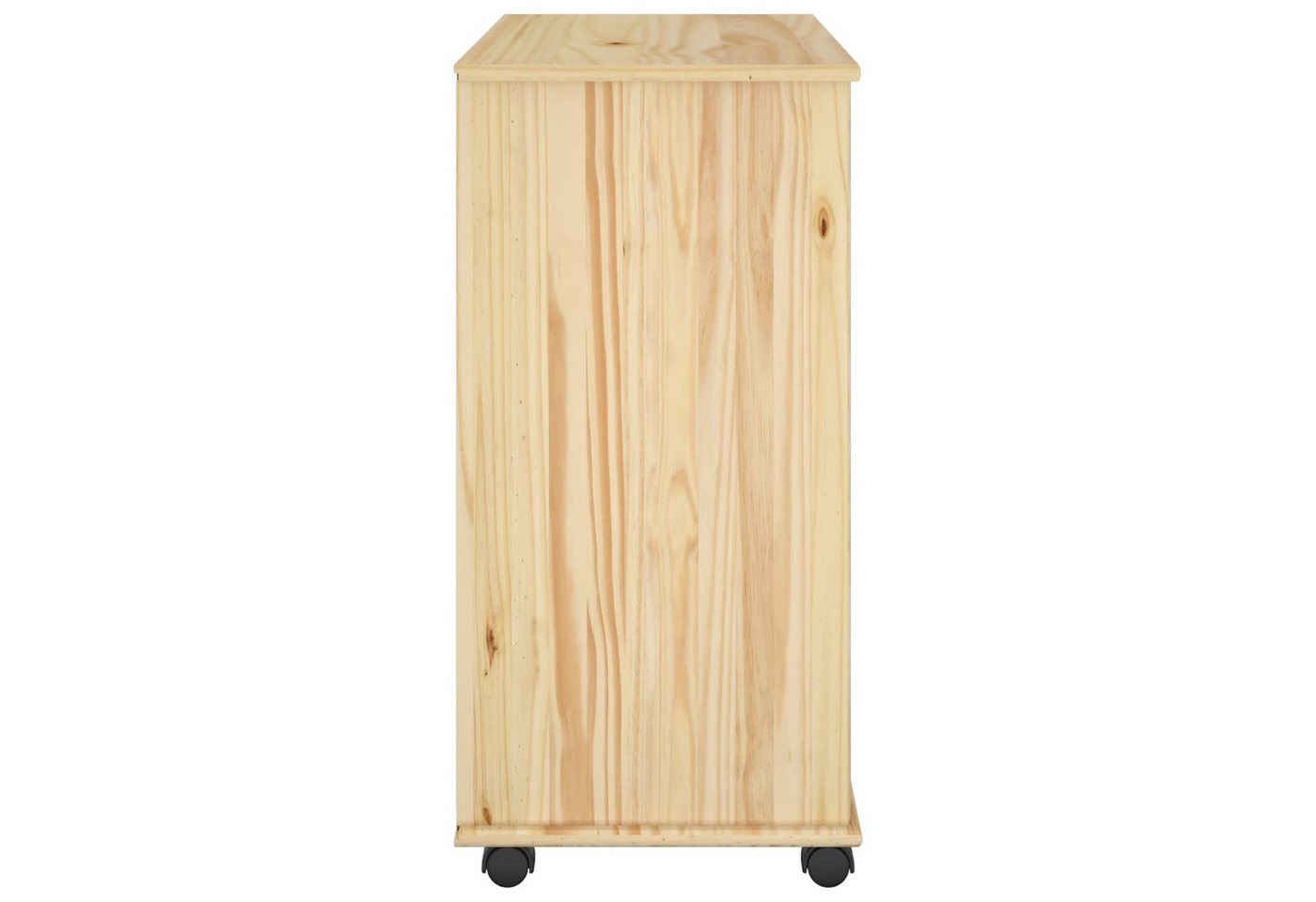vidaXL Schranksystem Rollschrank 63,5 x 39 x 79 cm Massivholz Kiefer Braun (1-St) – Bild 5 von 5
