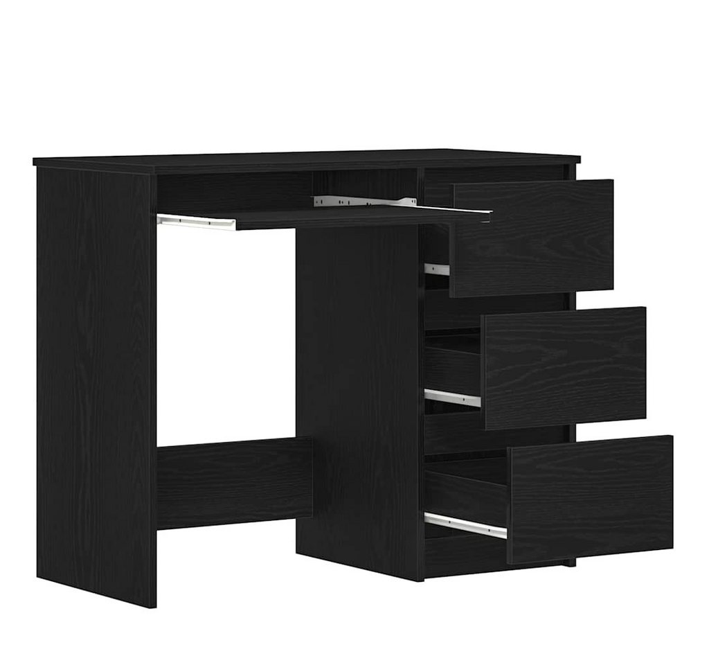 vidaXL Schreibtisch Schreibtisch Schwarz Eichen-Optik 90x45x76 cm Holzwerkstoff – Bild 5 von 5