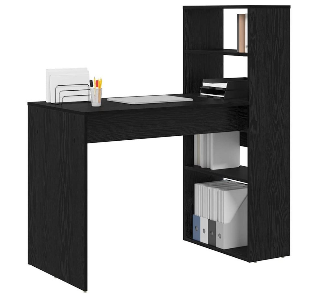 vidaXL Schreibtisch Schreibtisch Schwarz Eichen-Optik Holzwerkstoff (1-St) – Bild 3 von 5