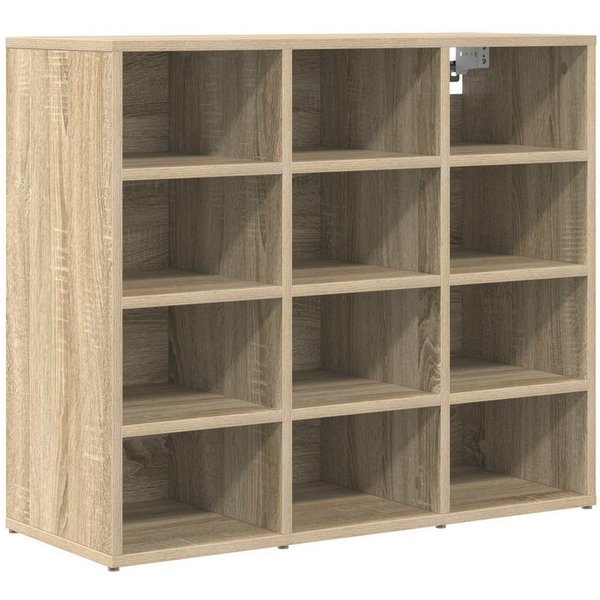 vidaXL Schuhregal Schuhschrank 77,5 x 30 x 67 cm Holzwerkstoff Sonoma-Eiche, 1-tlg.