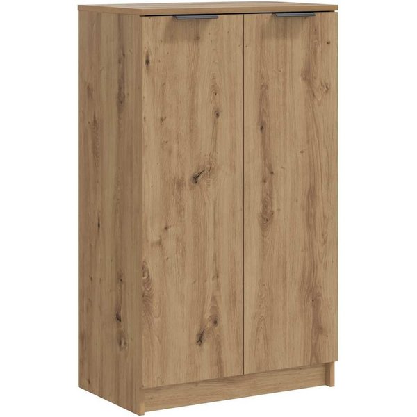 vidaXL Schuhregal Schuhschrank Artisan-Eiche 59x35x100,5 cm Holzwerkstoff, 1-tlg.