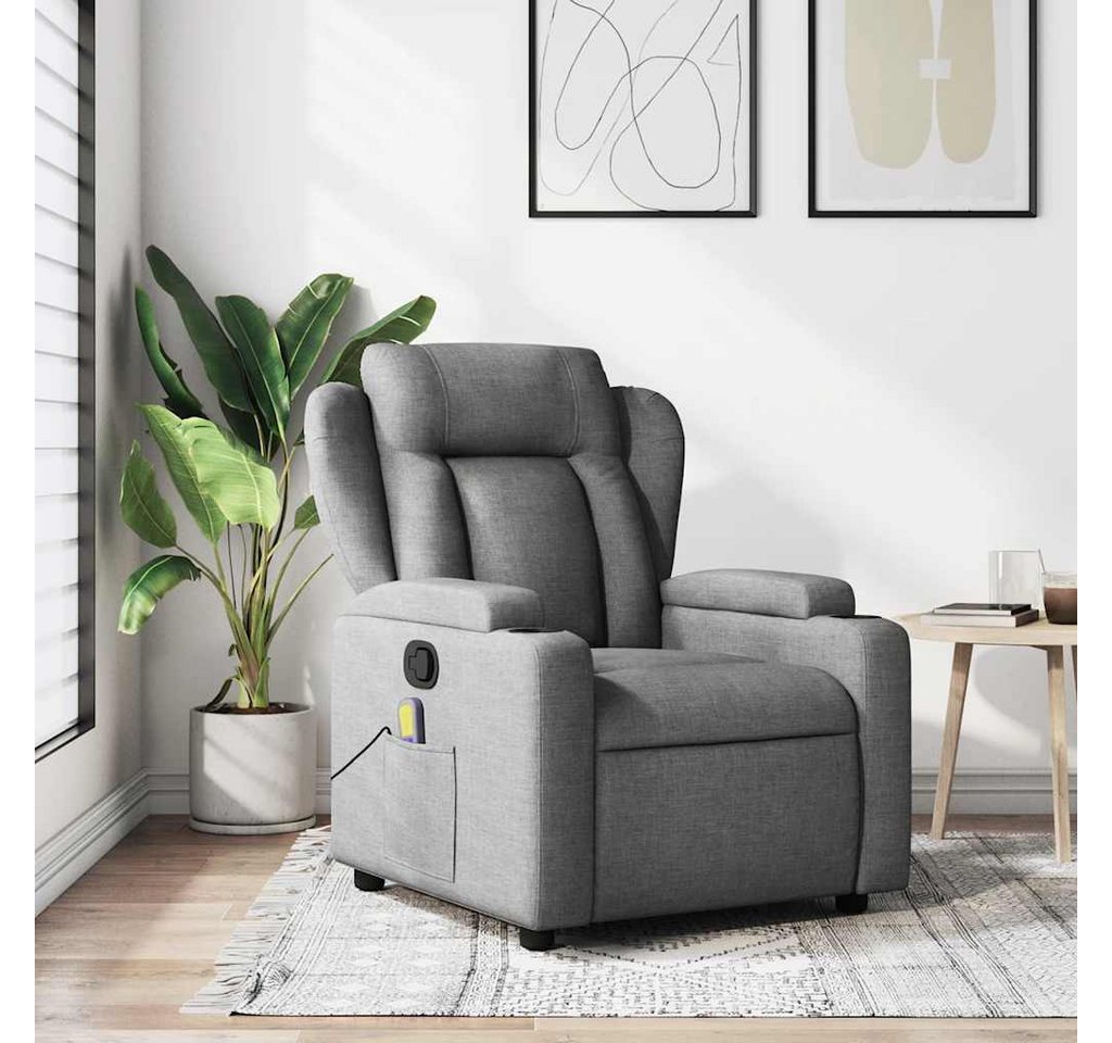 vidaXL Sessel Massage-Relaxsessel, Stoff, Dunkelgrau (1-St) – Bild 2 von 5
