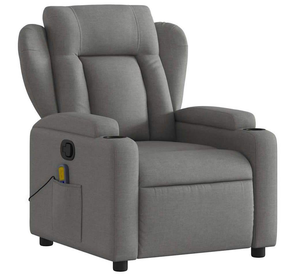vidaXL Sessel Massage-Relaxsessel, Stoff, Dunkelgrau (1-St) – Bild 3 von 5