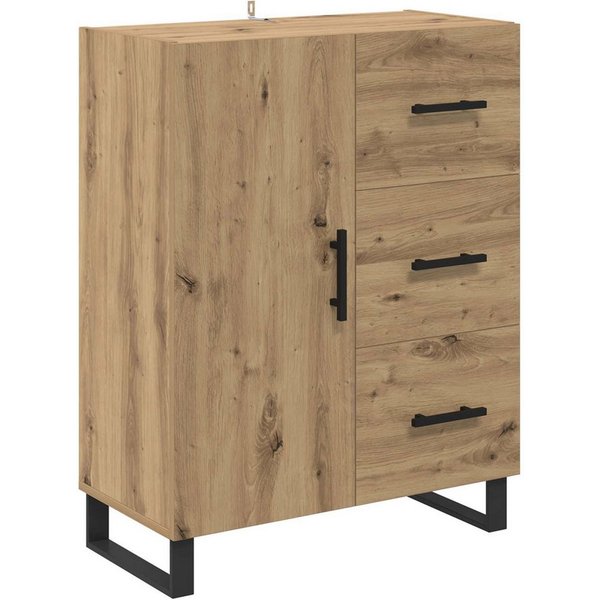 vidaXL Sideboard Sideboard Artisan-Eiche 69,5 x 34 x 90 cm Verbundholz und Eisen (1 St)