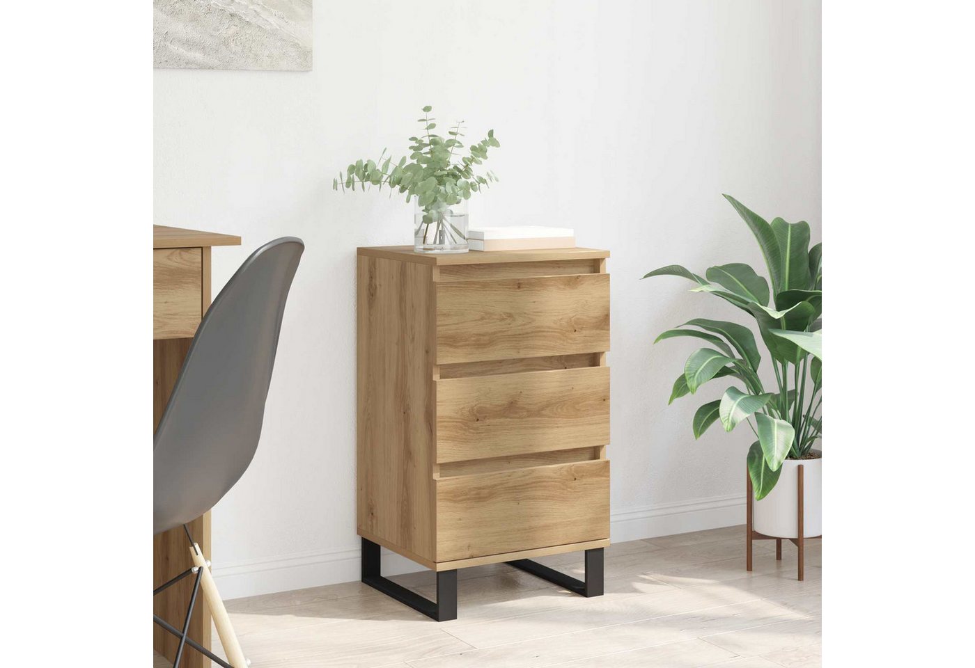 vidaXL Sideboard Sideboard Artisan-Eiche Holzwerkstoff (1 St) – Bild 2 von 5