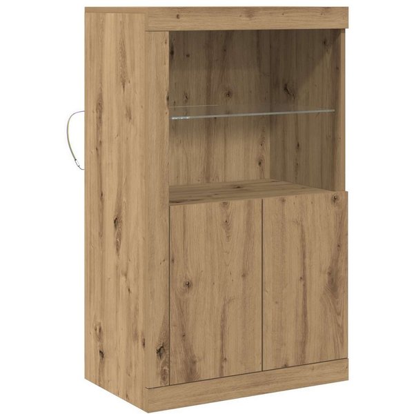 vidaXL Sideboard LED-Sideboard 60,5 x 37 x 100 cm Holzwerkstoff Artisan-Eiche (1 St)