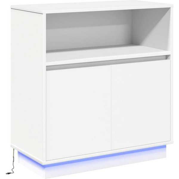 vidaXL Sideboard LED-Sideboard Weiß 71 x 34,5 x 75 cm Holzwerkstoff (1 St)