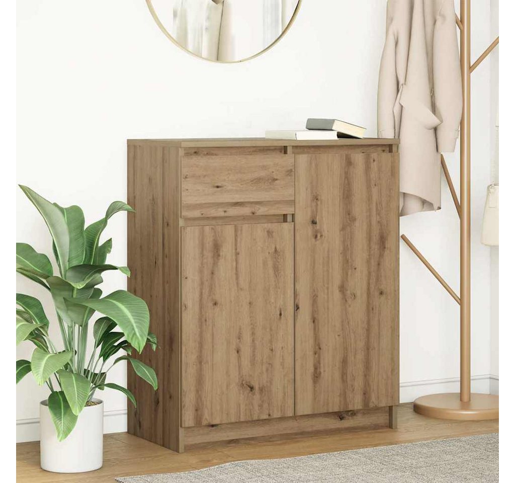 vidaXL Sideboard Sideboard mit Schublade Artisan-Eiche 71x35x84 cm Holzwerkstoff (1 St) – Bild 2 von 5