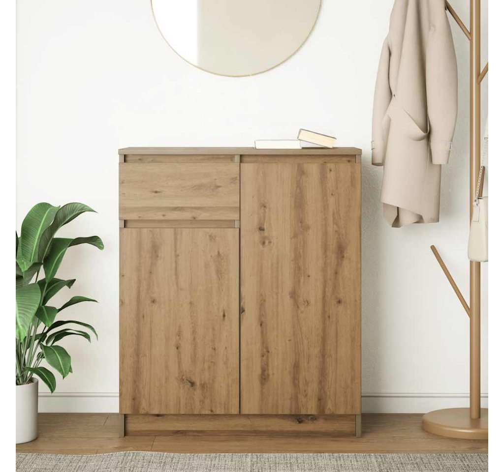 vidaXL Sideboard Sideboard mit Schublade Artisan-Eiche 71x35x84 cm Holzwerkstoff (1 St) – Bild 3 von 5