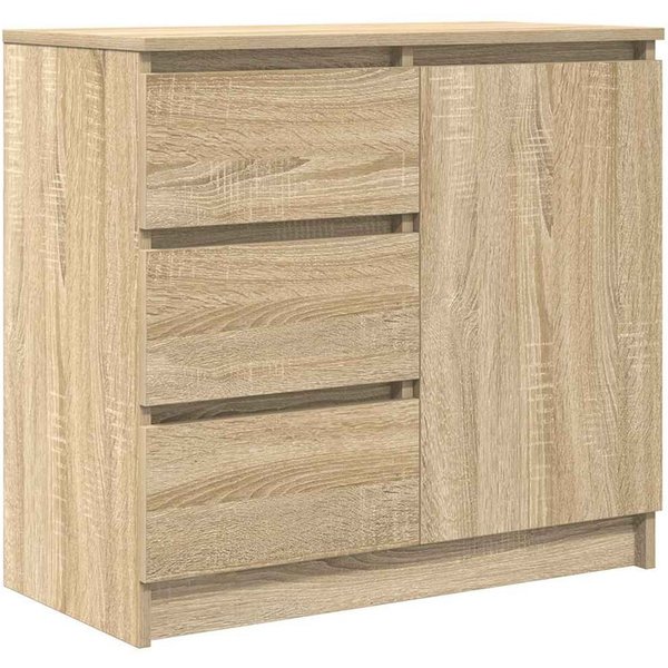 vidaXL Sideboard Sideboard mit Schublade Sonoma-Eiche 71x35x65 cm Holzwerkstoff (1 St)