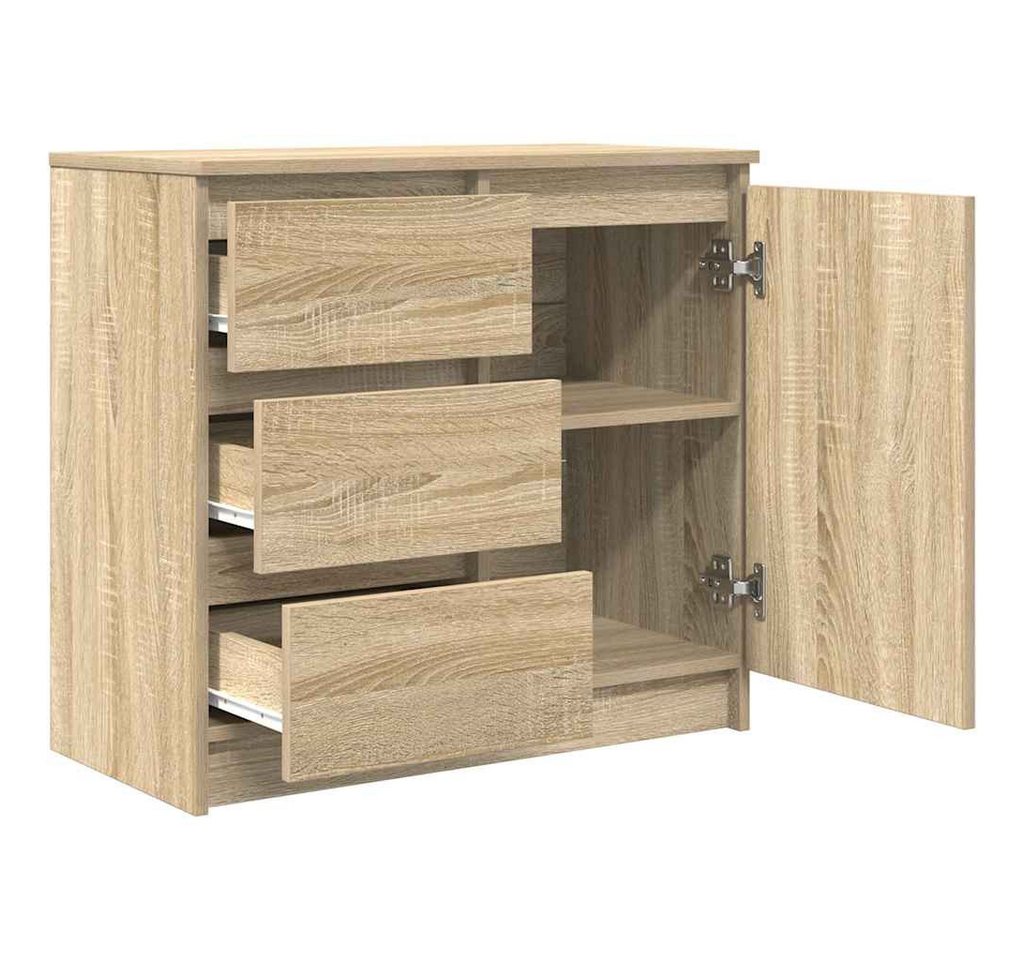 vidaXL Sideboard Sideboard mit Schublade Sonoma-Eiche 71x35x65 cm Holzwerkstoff (1 St) – Bild 5 von 5