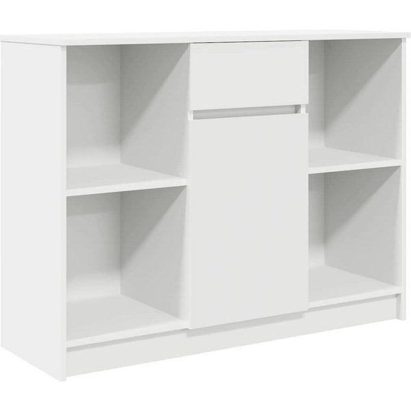 vidaXL Sideboard Sideboard mit Schublade Weiß 101x35x76 cm Holzwerkstoff (1 St)