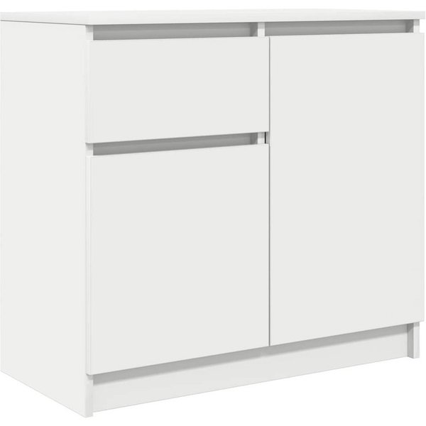 vidaXL Sideboard Sideboard mit Schublade Weiß 71x35x65 cm Holzwerkstoff (1 St)