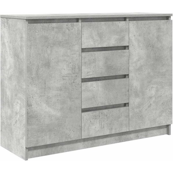 vidaXL Sideboard Sideboard mit Schubladen Betongrau 100,5x35x76 cm Holzwerkstoff (1 St)