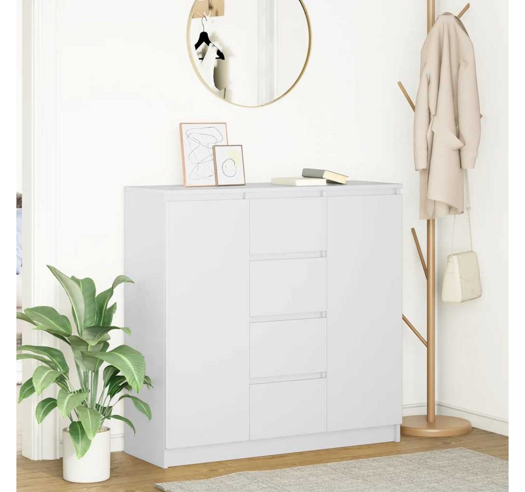 vidaXL Sideboard Sideboard mit Schubladen Weiß 100,5x35x98,5 cm Holzwerkstoff (1 St) – Bild 2 von 5