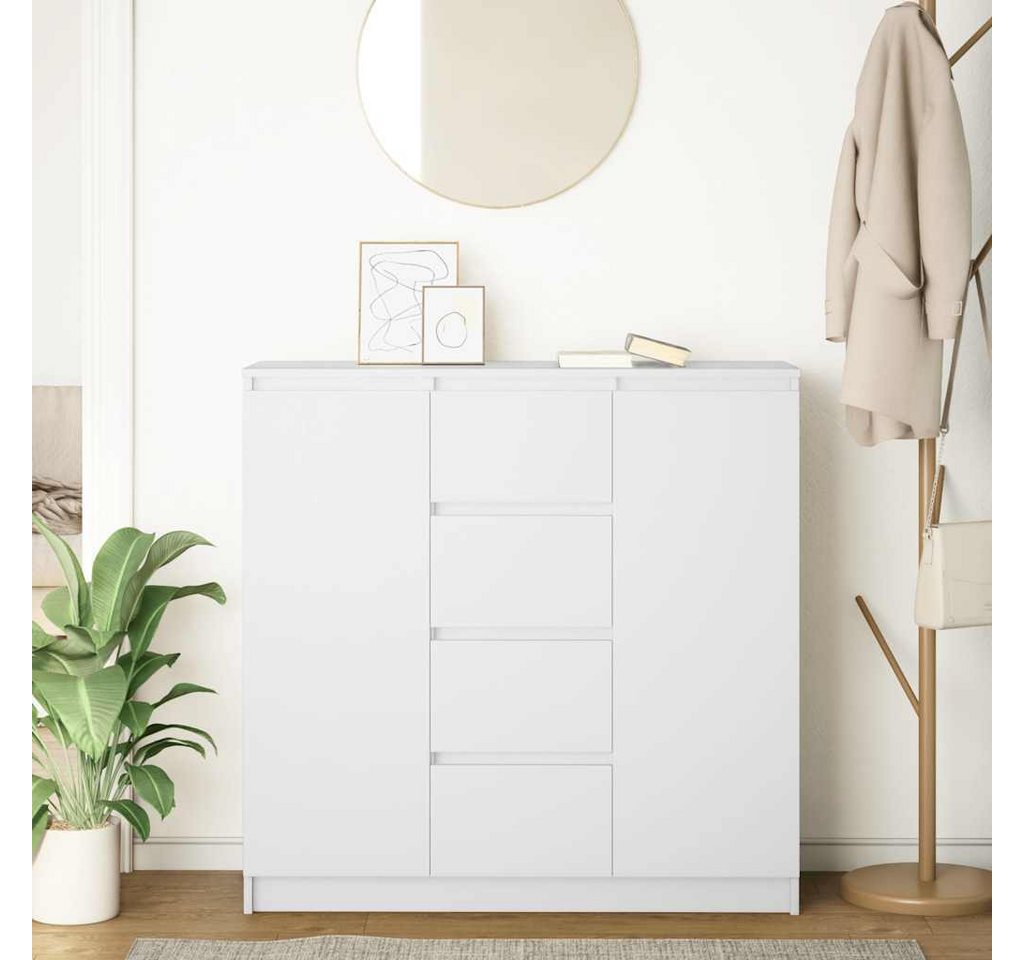 vidaXL Sideboard Sideboard mit Schubladen Weiß 100,5x35x98,5 cm Holzwerkstoff (1 St) – Bild 3 von 5