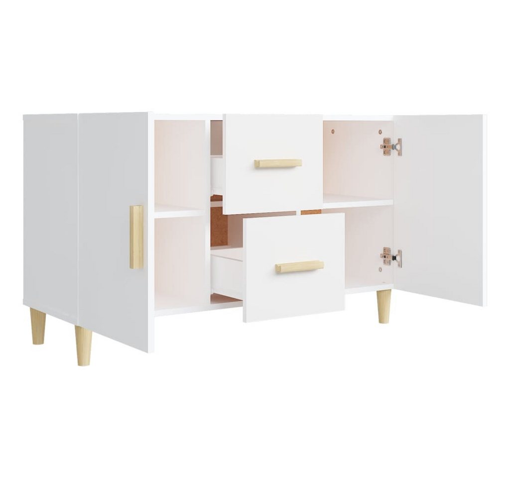 vidaXL Sideboard NA Sideboard Weiß 100x36x60 cm Spanplatte – Bild 5 von 5