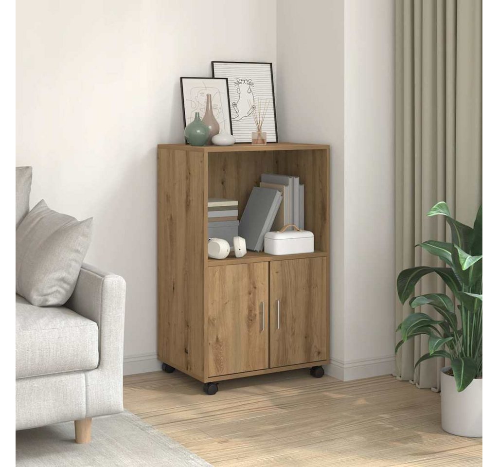 vidaXL Sideboard Rollschrank Artisan-Eiche 55x40x91 cm Holzwerkstoff (1 St) – Bild 2 von 5