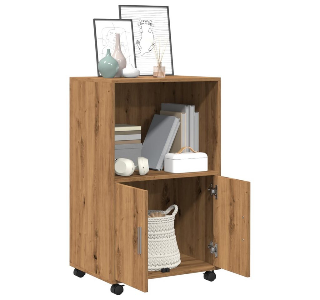 vidaXL Sideboard Rollschrank Artisan-Eiche 55x40x91 cm Holzwerkstoff (1 St) – Bild 3 von 5