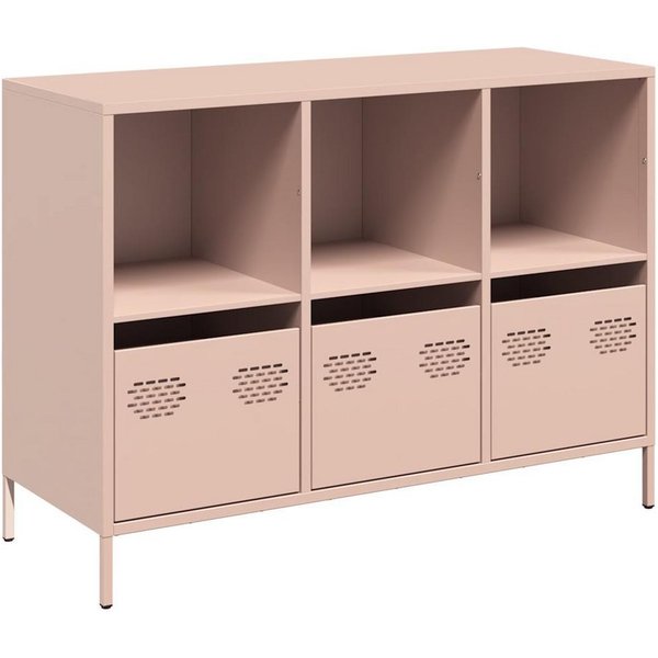 vidaXL Sideboard Sideboard Rosa 101,5x39x73,5 cm Kaltgewalzter Stahl (1 St)