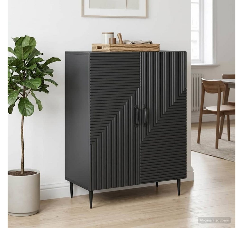 vidaXL Sideboard Sideboard Schwarz 66 x 34,5 x 89,5 cm Holzwerkstoff (1 St) – Bild 2 von 5