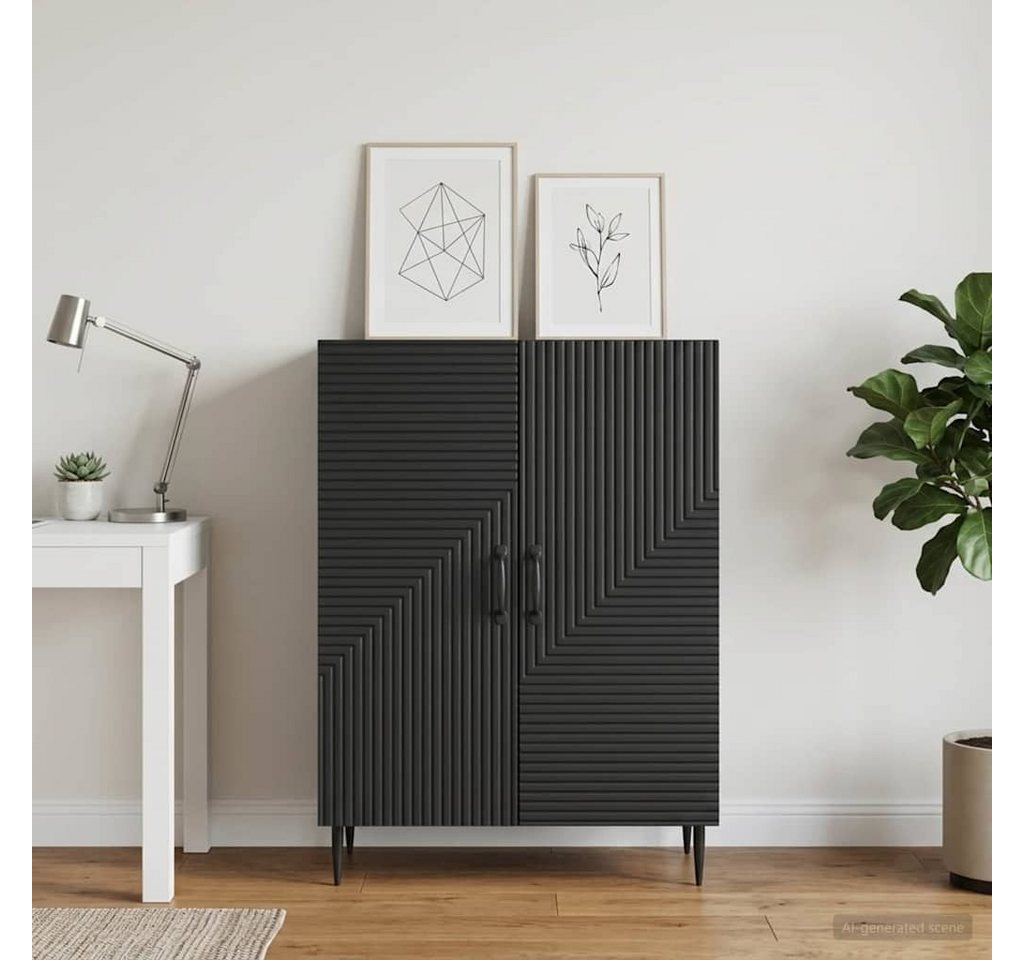 vidaXL Sideboard Sideboard Schwarz 66 x 34,5 x 89,5 cm Holzwerkstoff (1 St) – Bild 4 von 5