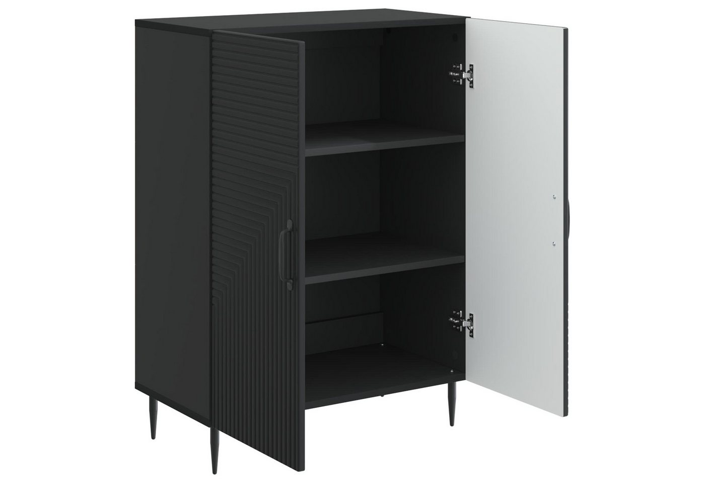 vidaXL Sideboard Sideboard Schwarz 66 x 34,5 x 89,5 cm Holzwerkstoff (1 St) – Bild 5 von 5