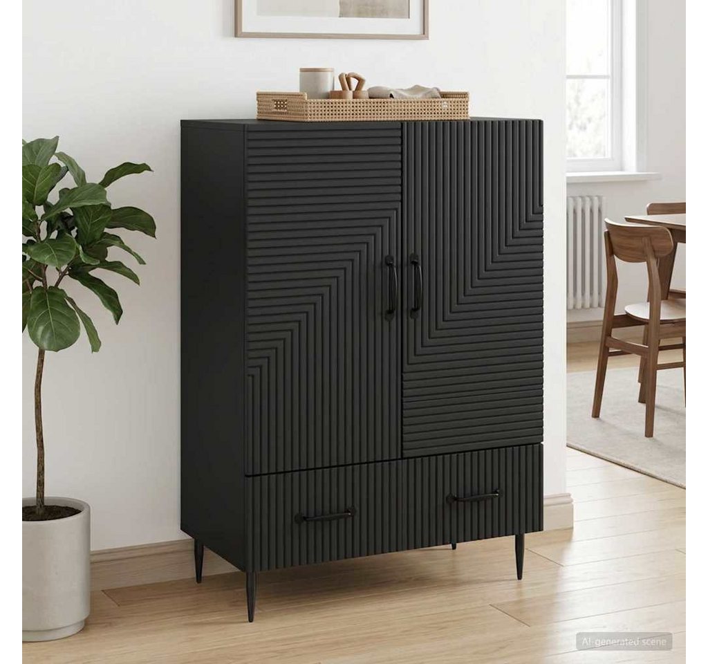 vidaXL Sideboard Sideboard Schwarz 66 x 34,5 x 95 cm Holzwerkstoff (1 St) – Bild 2 von 5