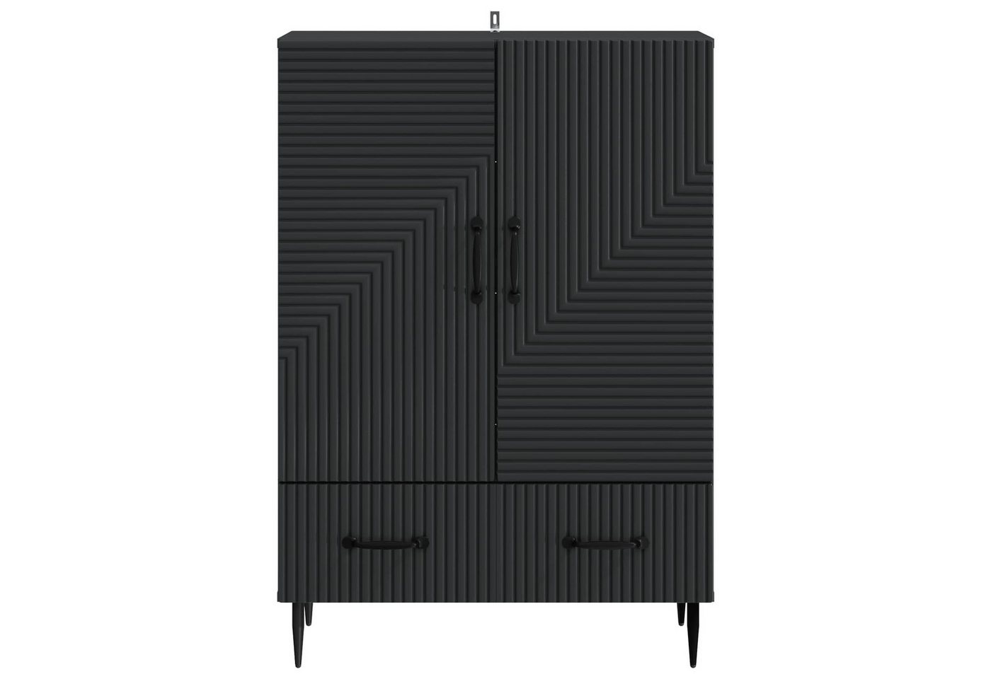 vidaXL Sideboard Sideboard Schwarz 66 x 34,5 x 95 cm Holzwerkstoff (1 St) – Bild 5 von 5