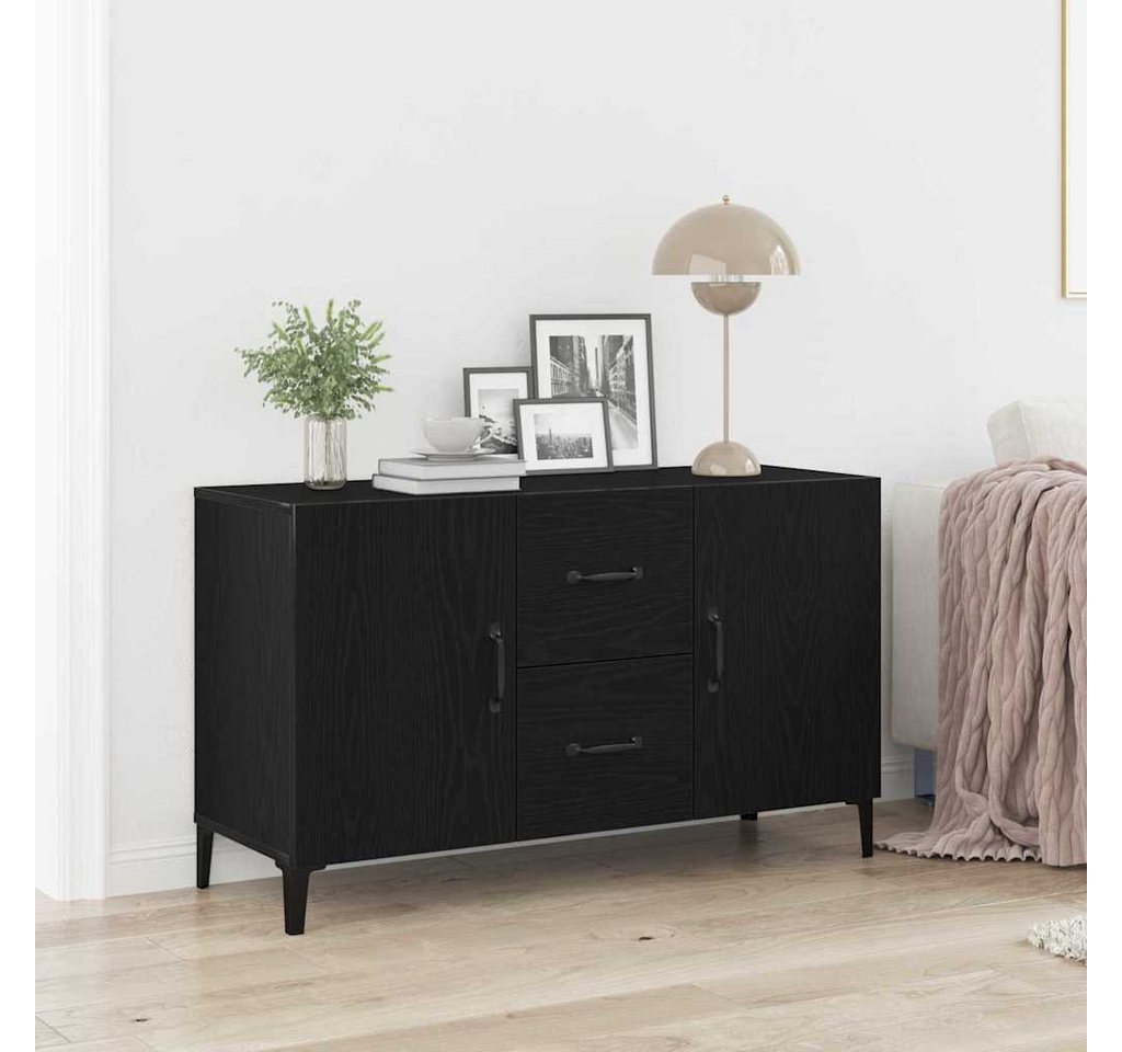 vidaXL Sideboard Sideboard Schwarz Eichen-Optik 100 x 36 x 60 cm Holzwerkstoff (1 St) – Bild 2 von 5