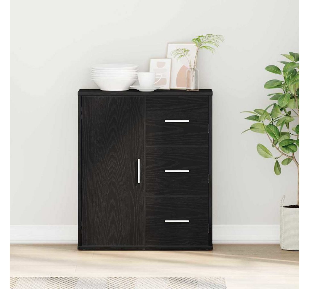 vidaXL Sideboard Sideboard Schwarz Eichen-Optik 60 x 31 x 70 cm Holzwerkstoff (1 St) – Bild 2 von 5