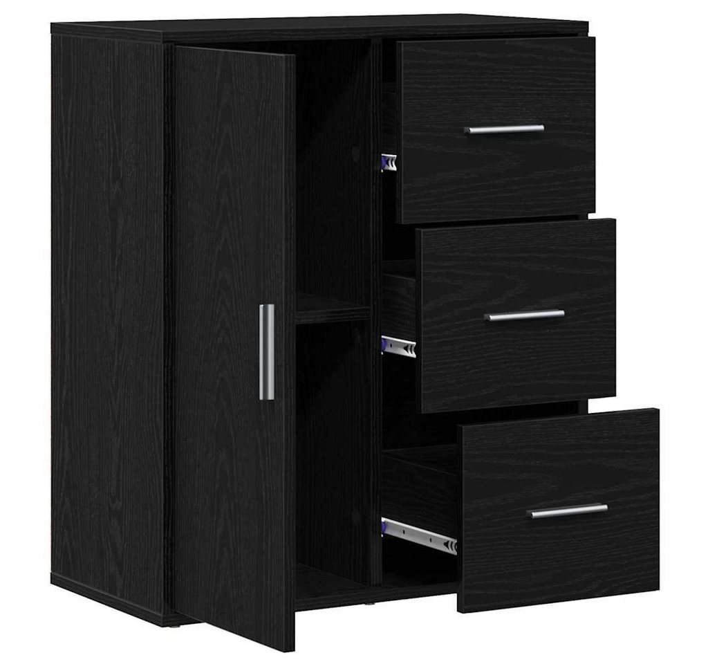 vidaXL Sideboard Sideboard Schwarz Eichen-Optik 60 x 31 x 70 cm Holzwerkstoff (1 St) – Bild 5 von 5
