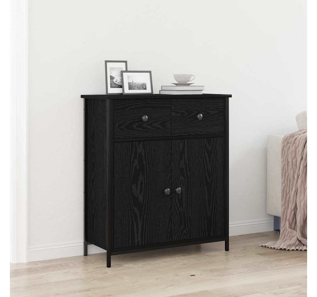 vidaXL Sideboard Sideboard Schwarz Eichen-Optik 70 x 30 x 80 cm Holzwerkstoff (1 St) – Bild 2 von 5