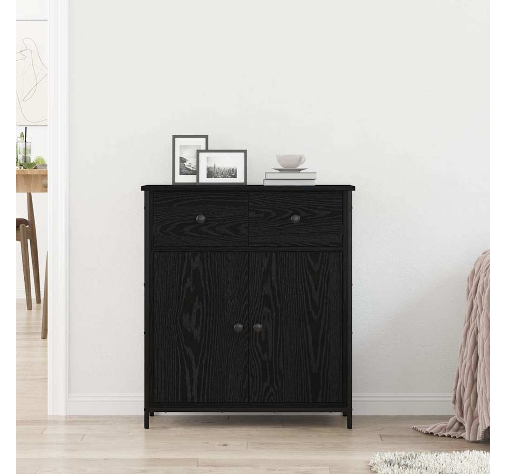 vidaXL Sideboard Sideboard Schwarz Eichen-Optik 70 x 30 x 80 cm Holzwerkstoff (1 St) – Bild 4 von 5