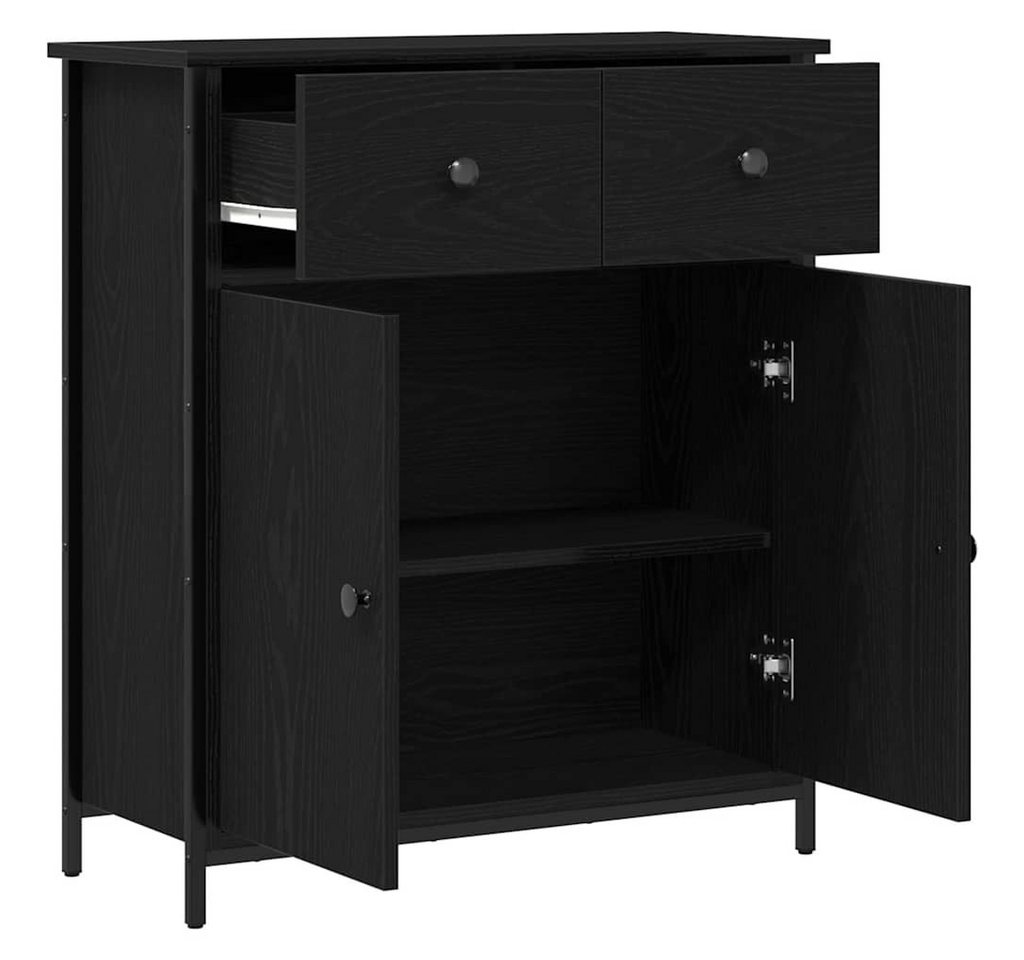 vidaXL Sideboard Sideboard Schwarz Eichen-Optik 70 x 30 x 80 cm Holzwerkstoff (1 St) – Bild 5 von 5