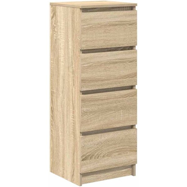 vidaXL Sideboard Sideboard Sonoma-Eiche 37,5x35x99 cm Holzwerkstoff (1 St)