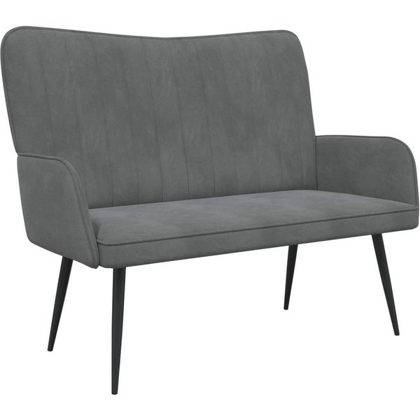 vidaXL Sofa 2-Sitzer Sofa Dunkelgrau 115 x 61 x 87 cm Samt, 1 Teile