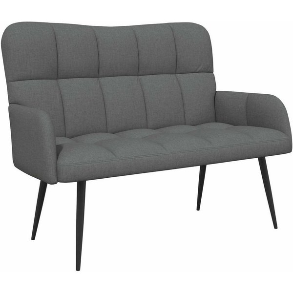 vidaXL Sofa 2-Sitzer Sofa Dunkelgrau 115 x 61 x 87 cm Stoff, 1 Teile