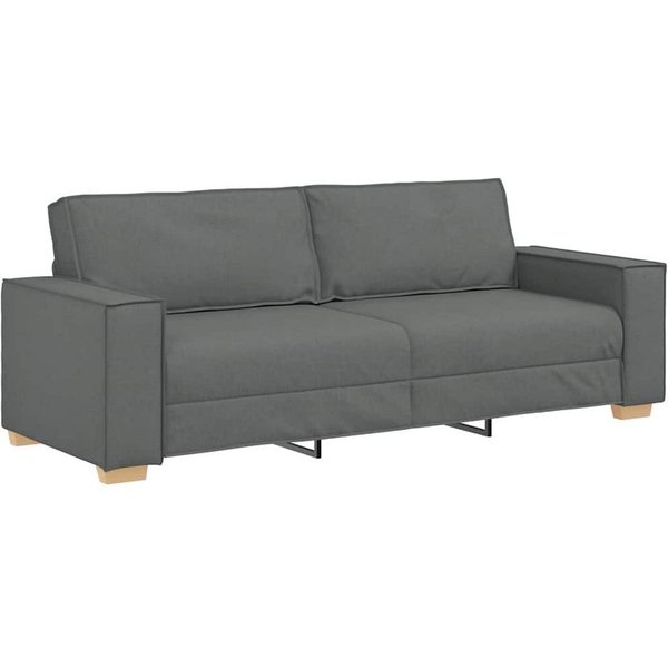 vidaXL Sofa 3-Sitzer-Sofa Dunkelgrau 220x78x84 cm Stoff, 1 Teile