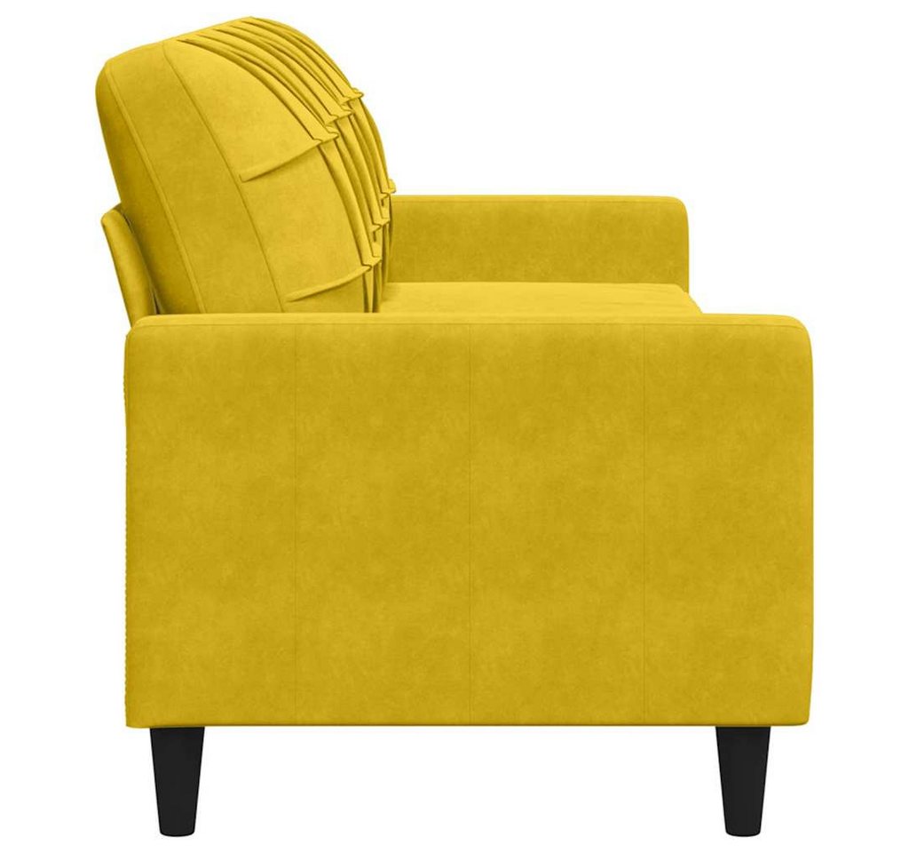 vidaXL Sofa 3-Sitzer-Sofa Gelb 210 cm Samt, 1 Teile – Bild 5 von 5