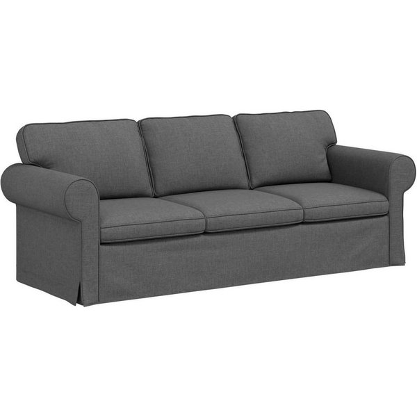vidaXL Sofa Sofa Dunkelgrau 215 x 82 x 80 cm Stoff, 1 Teile