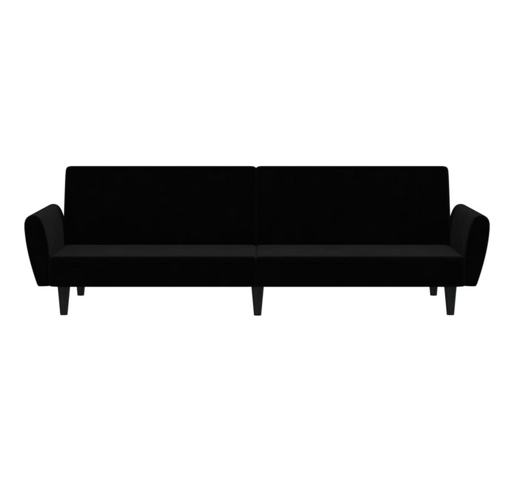vidaXL Sofa Schlafsofa 2-Sitzer Schwarz Samt, 1 Teile – Bild 5 von 5