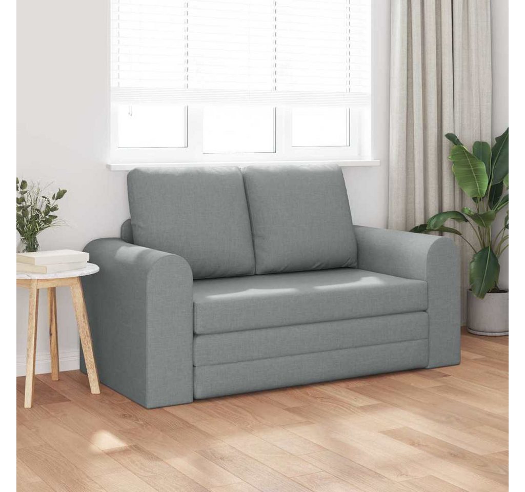 vidaXL Sofa Schlafsofa Hellgrau 148 x 71 x 83 cm Stoff, 1 Teile – Bild 3 von 5