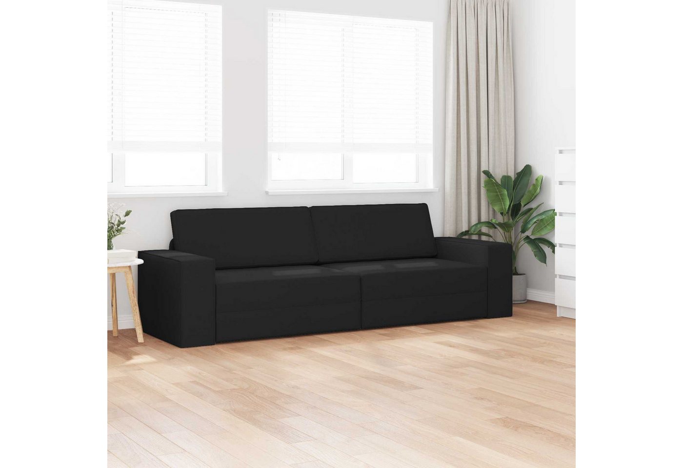 vidaXL Sofa Schlafsofa Schwarz 245 x 78 x 77 cm Stoff, 1 Teile – Bild 3 von 5